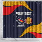 Personalized Adelaide Football Shower Curtain Easter Egg Pattern Red Blue Tribal Dot Art Style