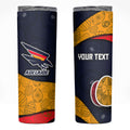 Personalized Adelaide Football Skinny Tumbler Easter Egg Pattern Red Blue Tribal Dot Art Style