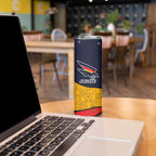 Personalized Adelaide Football Skinny Tumbler Easter Egg Pattern Red Blue Tribal Dot Art Style