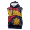 Personalized Adelaide Football Sleeveless Hoodie Easter Egg Pattern Red Blue Tribal Dot Art Style