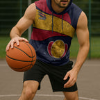 Personalized Adelaide Football Sleeveless Hoodie Easter Egg Pattern Red Blue Tribal Dot Art Style