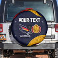 Personalized Adelaide Football Spare Tire Cover Easter Egg Pattern Red Blue Tribal Dot Art Style