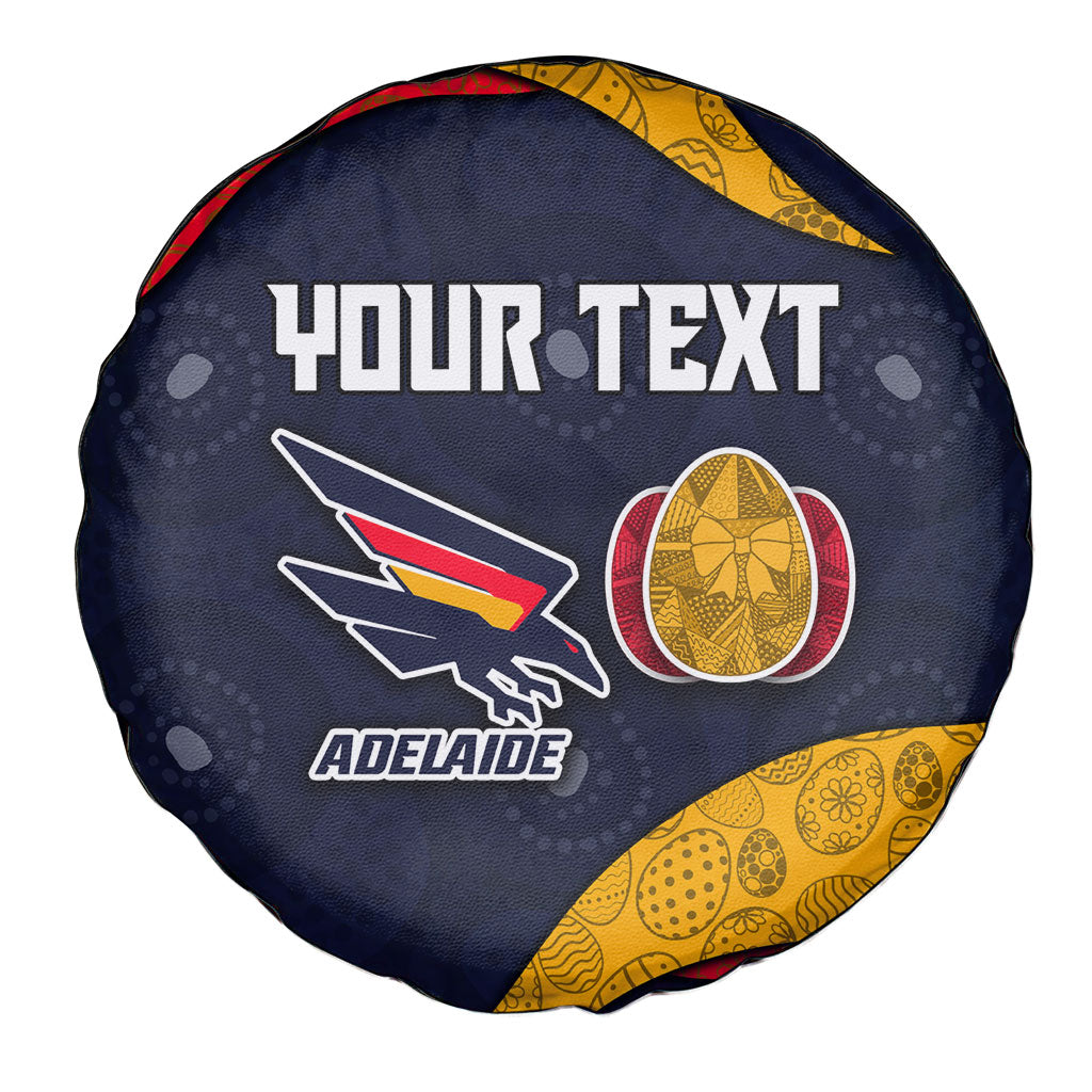 Personalized Adelaide Football Spare Tire Cover Easter Egg Pattern Red Blue Tribal Dot Art Style