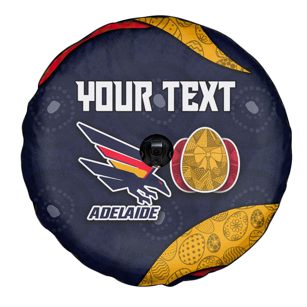 Personalized Adelaide Football Spare Tire Cover Easter Egg Pattern Red Blue Tribal Dot Art Style