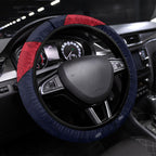 Adelaide Football Steering Wheel Cover Easter Egg Pattern Red Blue Tribal Dot Art Style