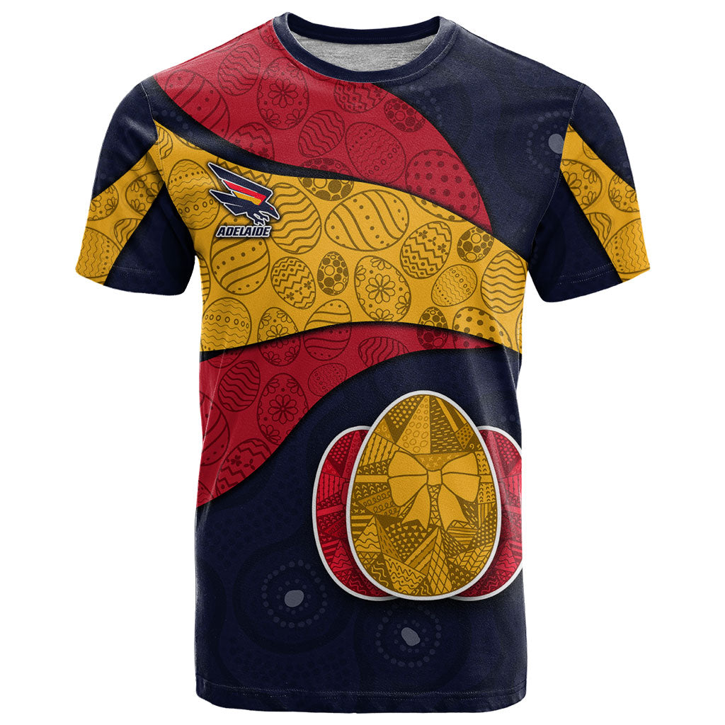Personalized Adelaide Football T Shirt Easter Egg Pattern Red Blue Tribal Dot Art Style