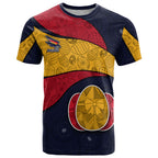 Personalized Adelaide Football T Shirt Easter Egg Pattern Red Blue Tribal Dot Art Style
