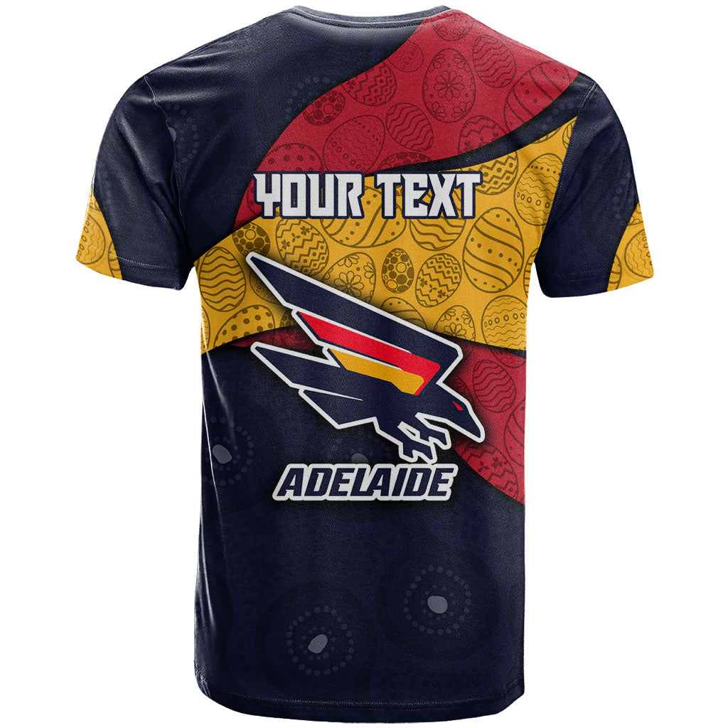 Personalized Adelaide Football T Shirt Easter Egg Pattern Red Blue Tribal Dot Art Style