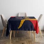 Personalized Adelaide Football Tablecloth Easter Egg Pattern Red Blue Tribal Dot Art Style