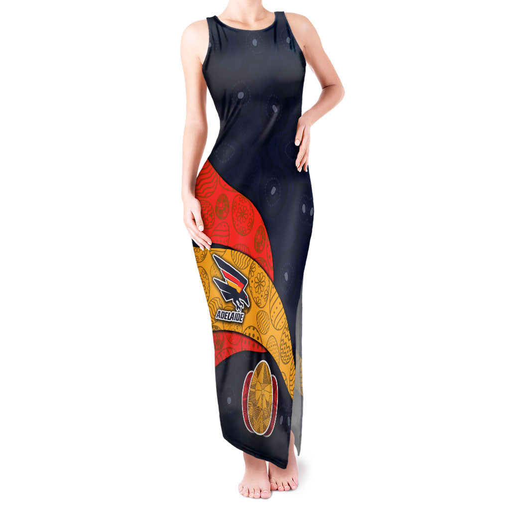 Personalized Adelaide Football Tank Maxi Dress Easter Egg Pattern Red Blue Tribal Dot Art Style