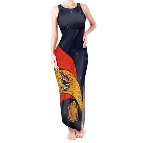 Personalized Adelaide Football Tank Maxi Dress Easter Egg Pattern Red Blue Tribal Dot Art Style