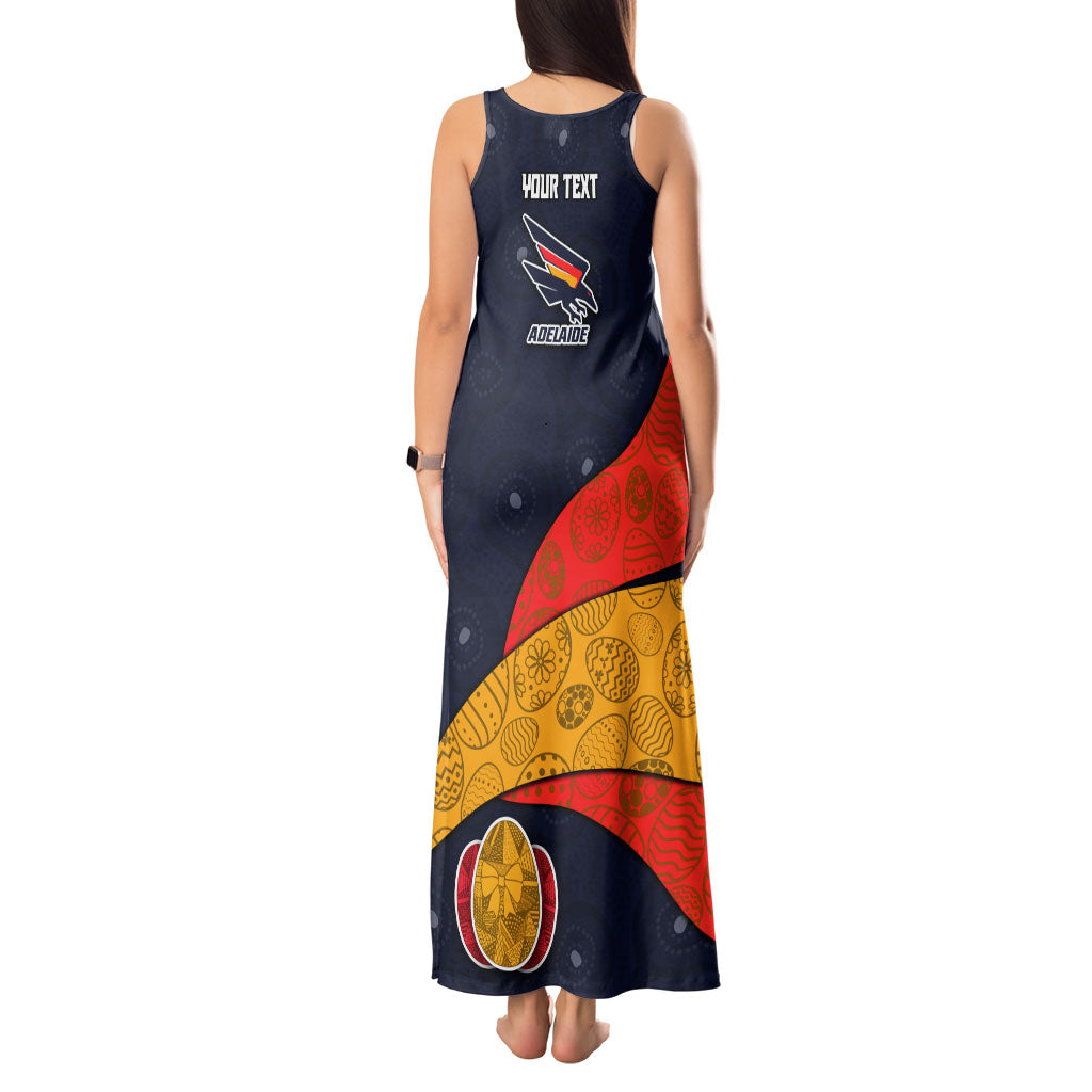 Personalized Adelaide Football Tank Maxi Dress Easter Egg Pattern Red Blue Tribal Dot Art Style
