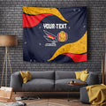 Personalized Adelaide Football Tapestry Easter Egg Pattern Red Blue Tribal Dot Art Style