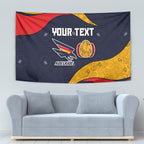 Personalized Adelaide Football Tapestry Easter Egg Pattern Red Blue Tribal Dot Art Style