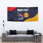 Personalized Adelaide Football Tapestry Easter Egg Pattern Red Blue Tribal Dot Art Style