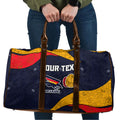 Personalized Adelaide Football Travel Bag Easter Egg Pattern Red Blue Tribal Dot Art Style