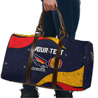 Personalized Adelaide Football Travel Bag Easter Egg Pattern Red Blue Tribal Dot Art Style