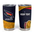 Personalized Adelaide Football Tumbler Cup Easter Egg Pattern Red Blue Tribal Dot Art Style