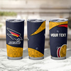 Personalized Adelaide Football Tumbler Cup Easter Egg Pattern Red Blue Tribal Dot Art Style