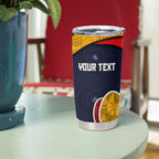 Personalized Adelaide Football Tumbler Cup Easter Egg Pattern Red Blue Tribal Dot Art Style