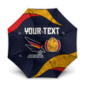 Personalized Adelaide Football Umbrella Easter Egg Pattern Red Blue Tribal Dot Art Style