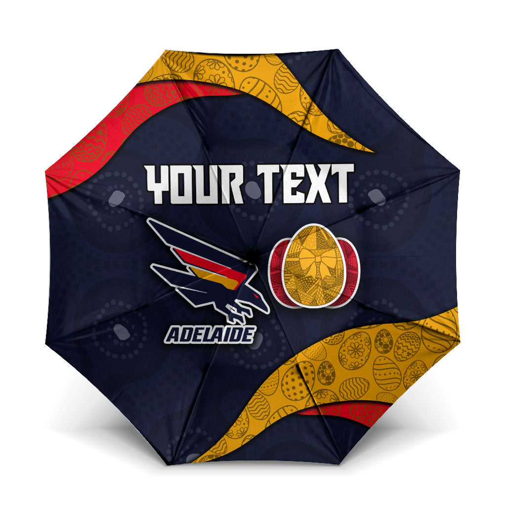 Personalized Adelaide Football Umbrella Easter Egg Pattern Red Blue Tribal Dot Art Style