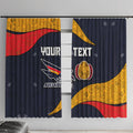Personalized Adelaide Football Window Curtain Easter Egg Pattern Red Blue Tribal Dot Art Style