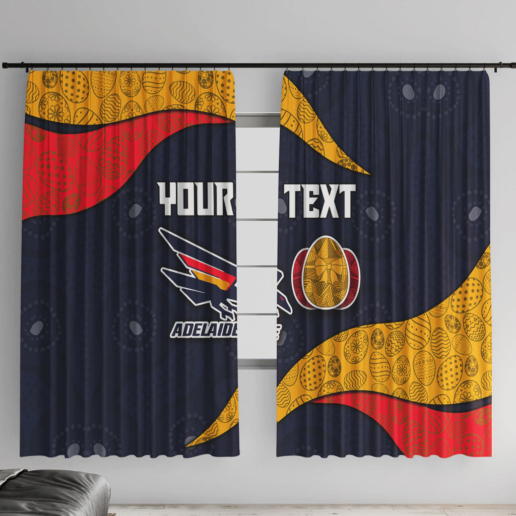 Personalized Adelaide Football Window Curtain Easter Egg Pattern Red Blue Tribal Dot Art Style
