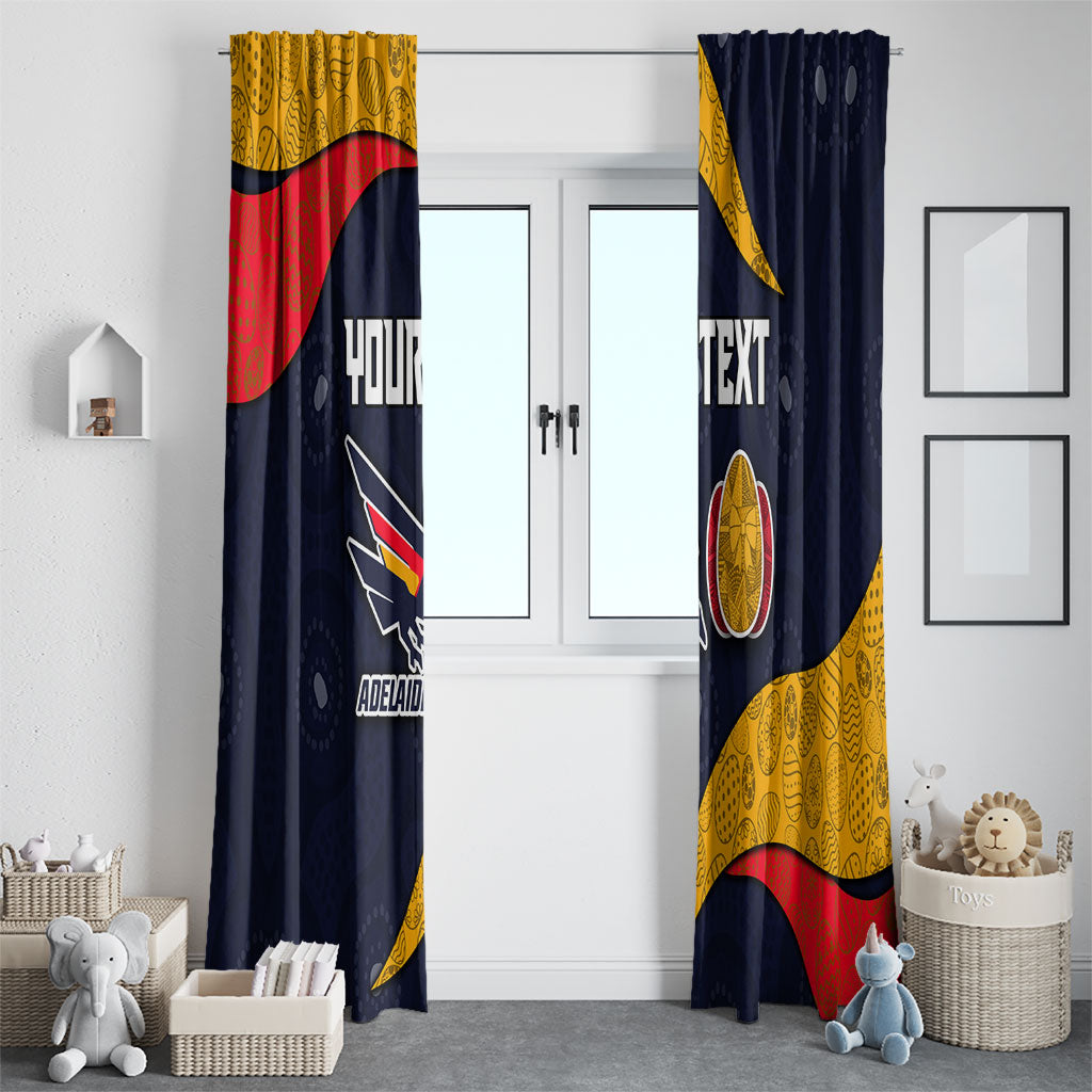 Personalized Adelaide Football Window Curtain Easter Egg Pattern Red Blue Tribal Dot Art Style