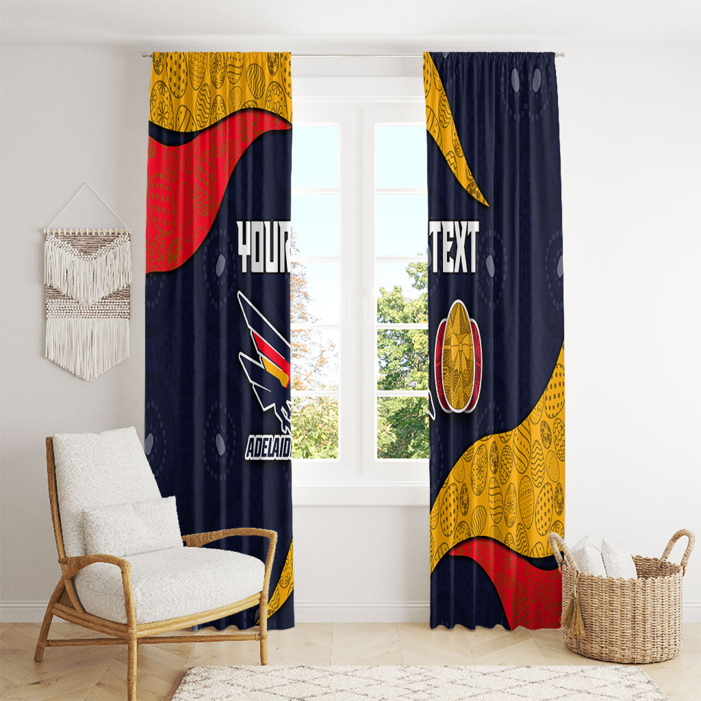 Personalized Adelaide Football Window Curtain Easter Egg Pattern Red Blue Tribal Dot Art Style