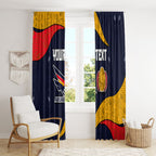 Personalized Adelaide Football Window Curtain Easter Egg Pattern Red Blue Tribal Dot Art Style
