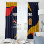Personalized Adelaide Football Window Curtain Easter Egg Pattern Red Blue Tribal Dot Art Style