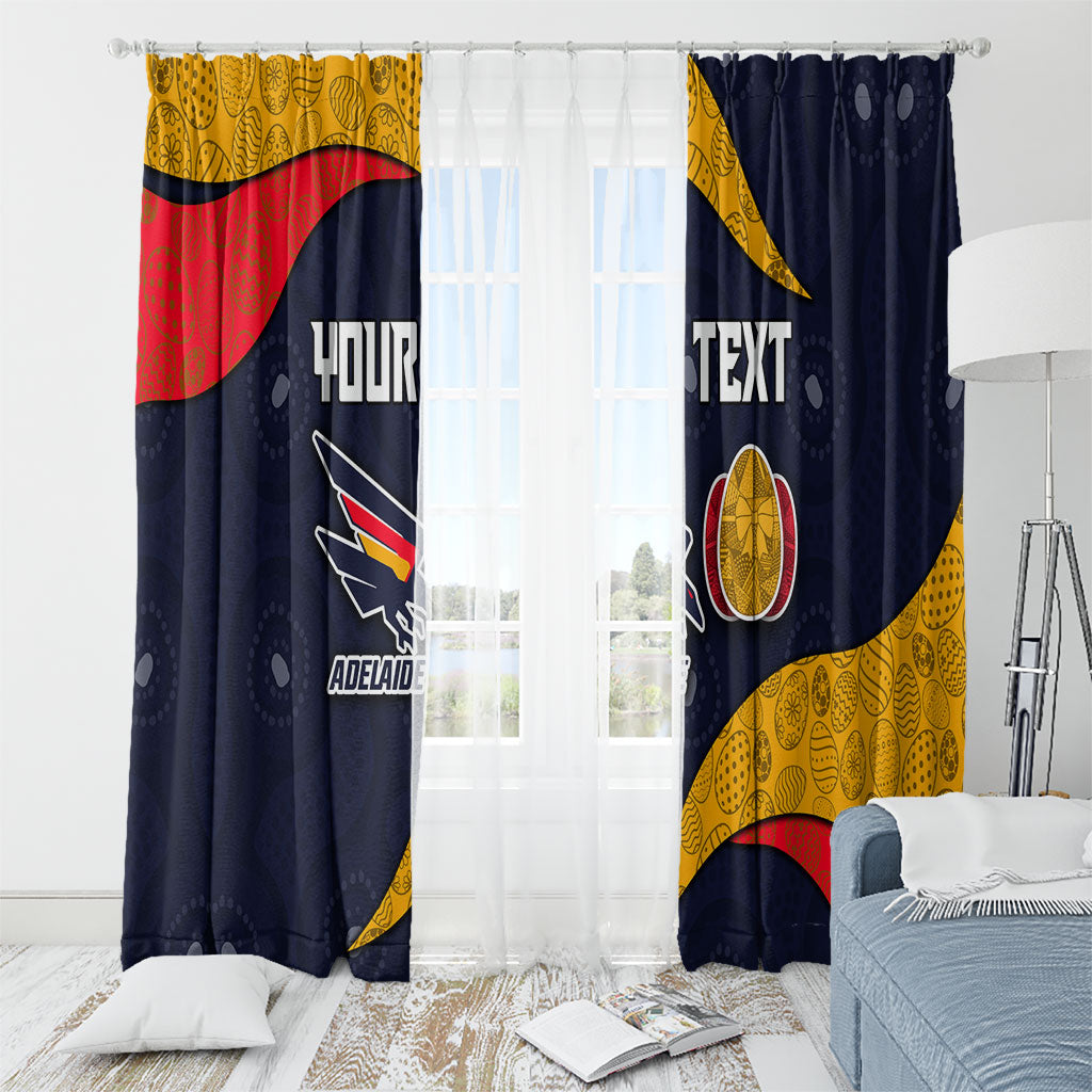 Personalized Adelaide Football Window Curtain Easter Egg Pattern Red Blue Tribal Dot Art Style