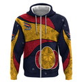 Personalized Adelaide Football Zip Hoodie Easter Egg Pattern Red Blue Tribal Dot Art Style