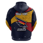 Personalized Adelaide Football Zip Hoodie Easter Egg Pattern Red Blue Tribal Dot Art Style