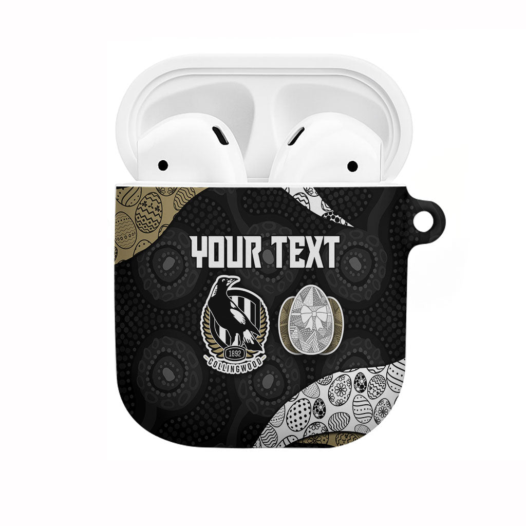 Personalized Magpie Football AirPods Case Easter Egg Pattern Monochrome Tribal Dot Art Style