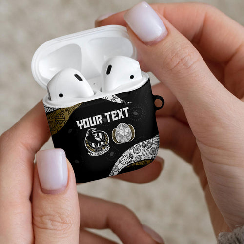 Personalized Magpie Football AirPods Case Easter Egg Pattern Monochrome Tribal Dot Art Style