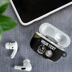 Personalized Magpie Football AirPods Case Easter Egg Pattern Monochrome Tribal Dot Art Style
