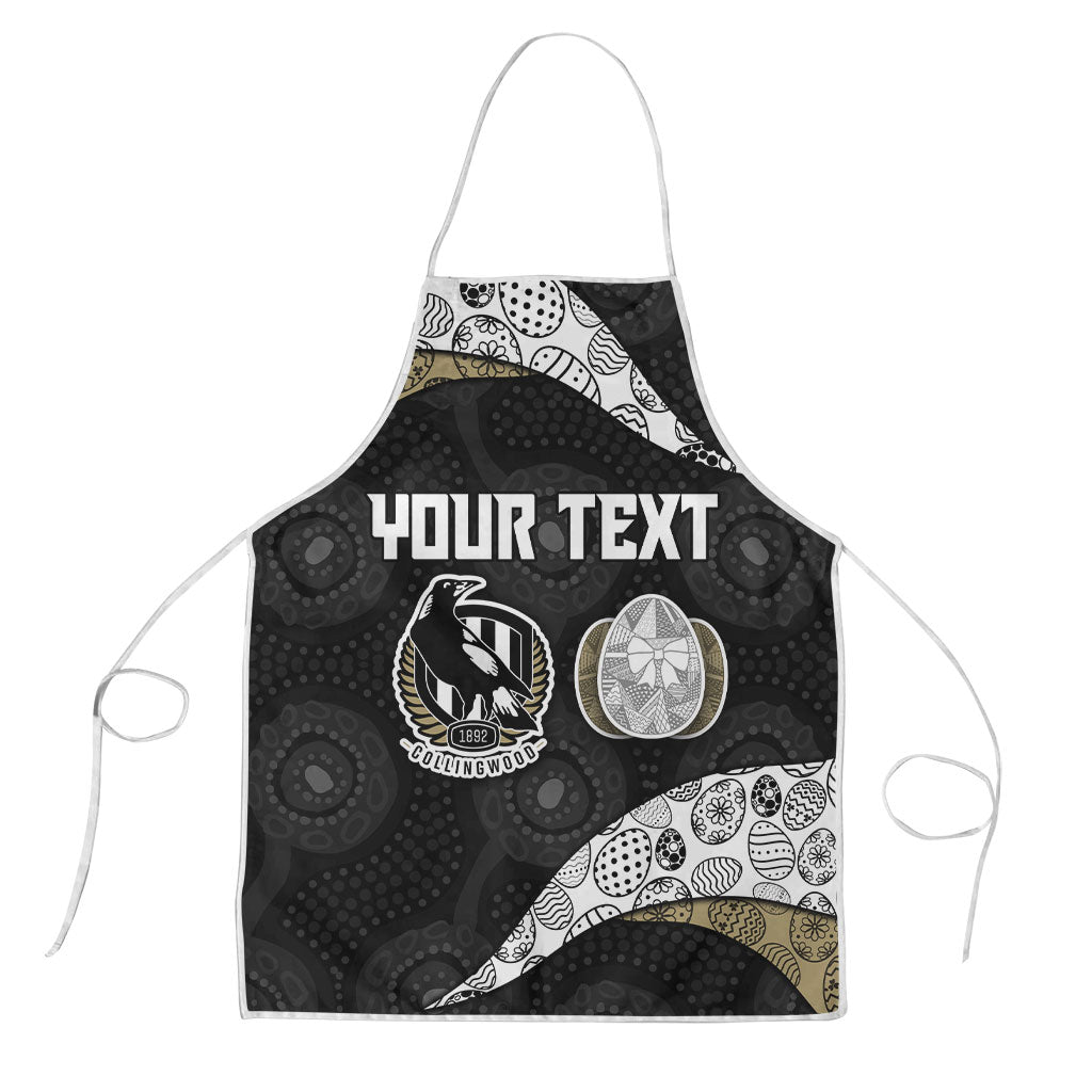 Personalized Magpie Football Apron Easter Egg Pattern Monochrome Tribal Dot Art Style