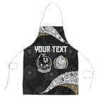 Personalized Magpie Football Apron Easter Egg Pattern Monochrome Tribal Dot Art Style