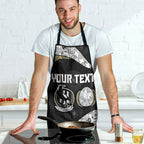Personalized Magpie Football Apron Easter Egg Pattern Monochrome Tribal Dot Art Style