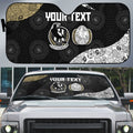 Personalized Magpie Football Auto Sun Shade Easter Egg Pattern Monochrome Tribal Dot Art Style