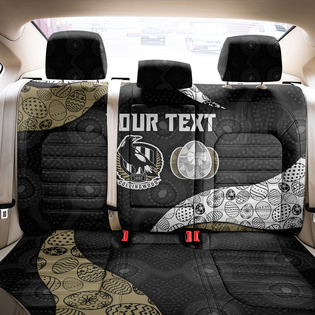 Personalized Magpie Football Back Car Seat Cover Easter Egg Pattern Monochrome Tribal Dot Art Style