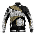 Personalized Magpie Football Baseball Jacket Easter Egg Pattern Monochrome Tribal Dot Art Style