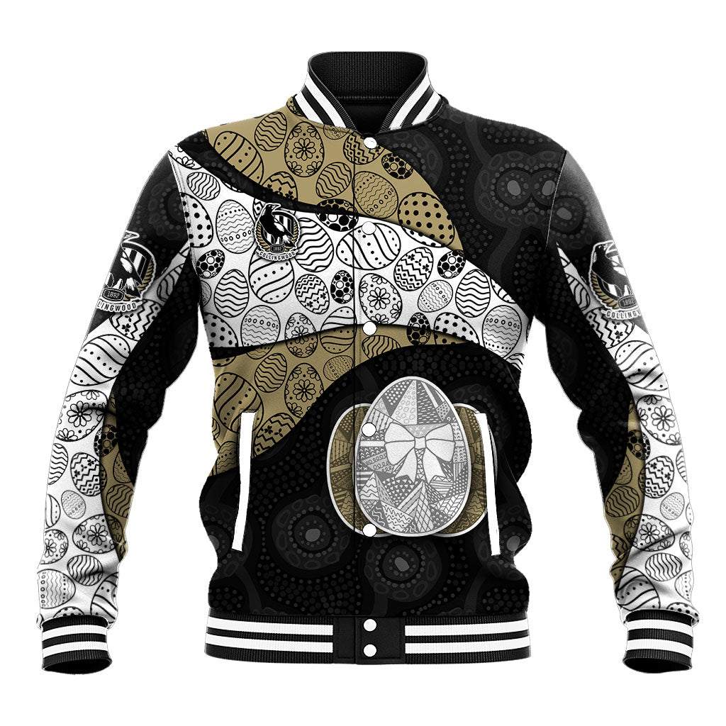 Personalized Magpie Football Baseball Jacket Easter Egg Pattern Monochrome Tribal Dot Art Style