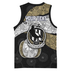 Personalized Magpie Football Basketball Jersey Easter Egg Pattern Monochrome Tribal Dot Art Style
