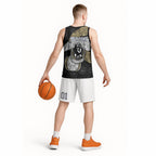 Personalized Magpie Football Basketball Jersey Easter Egg Pattern Monochrome Tribal Dot Art Style