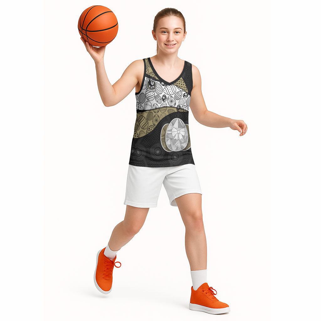 Personalized Magpie Football Basketball Jersey Easter Egg Pattern Monochrome Tribal Dot Art Style