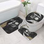 Personalized Magpie Football Bathroom Set Easter Egg Pattern Monochrome Tribal Dot Art Style