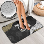 Personalized Magpie Football Bathroom Set Easter Egg Pattern Monochrome Tribal Dot Art Style